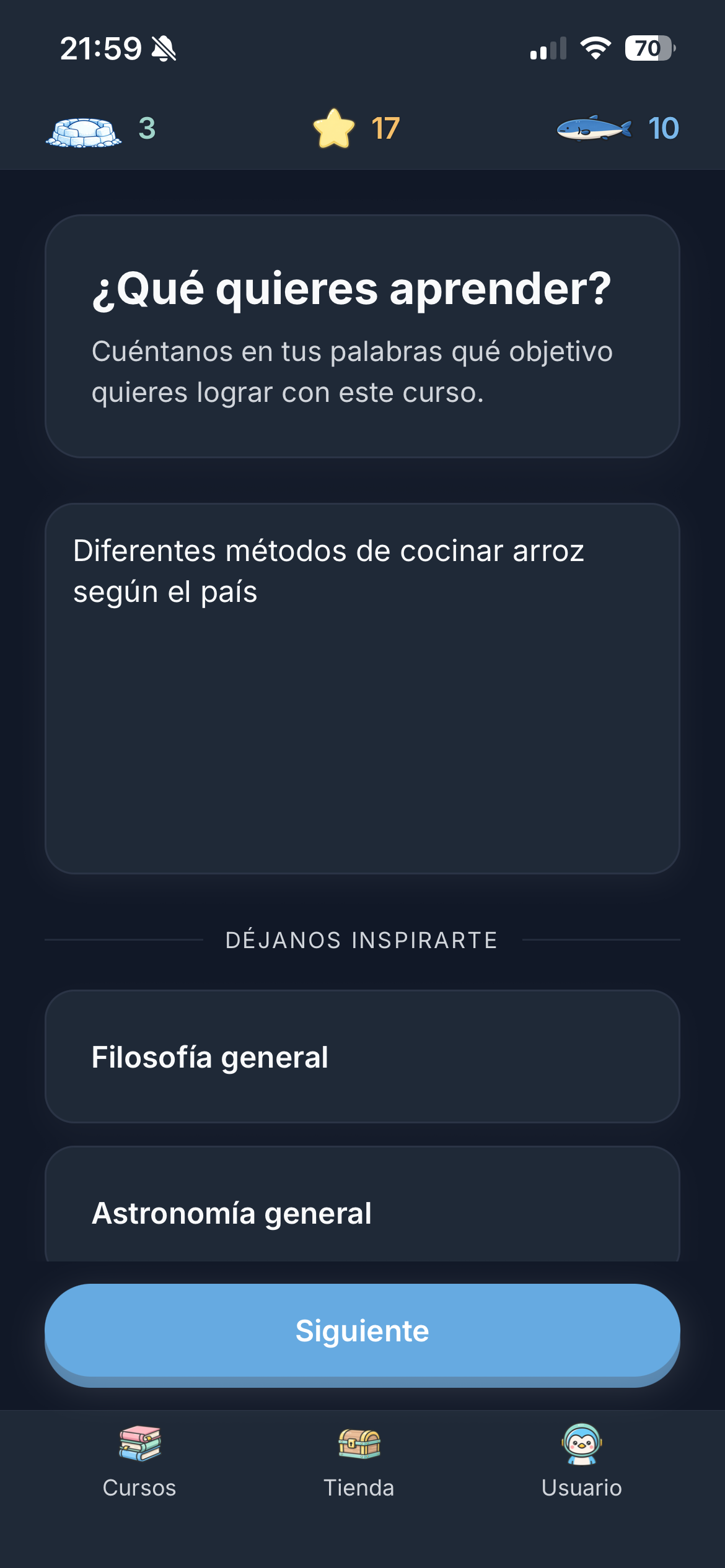 Selector de tema en MiniLearn