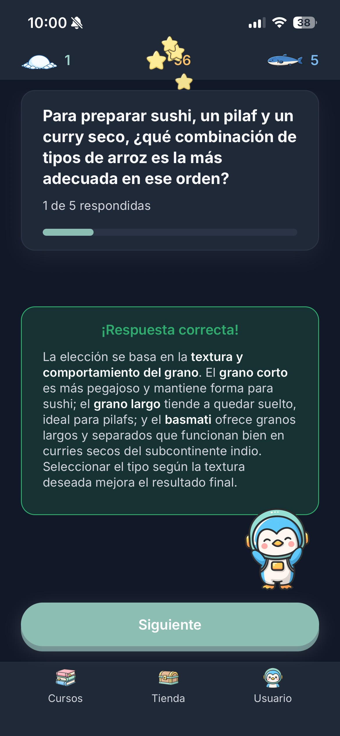 Validacion de progreso en MiniLearn